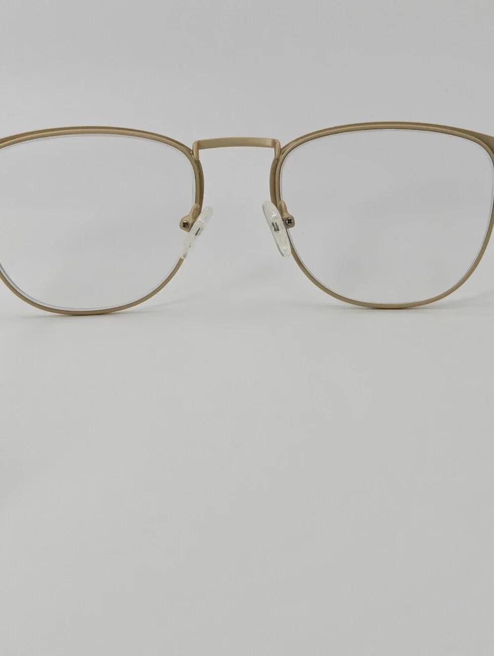 Poppy. Classic Two-Tone Round Metal Eyeglasses - Black & Mauve